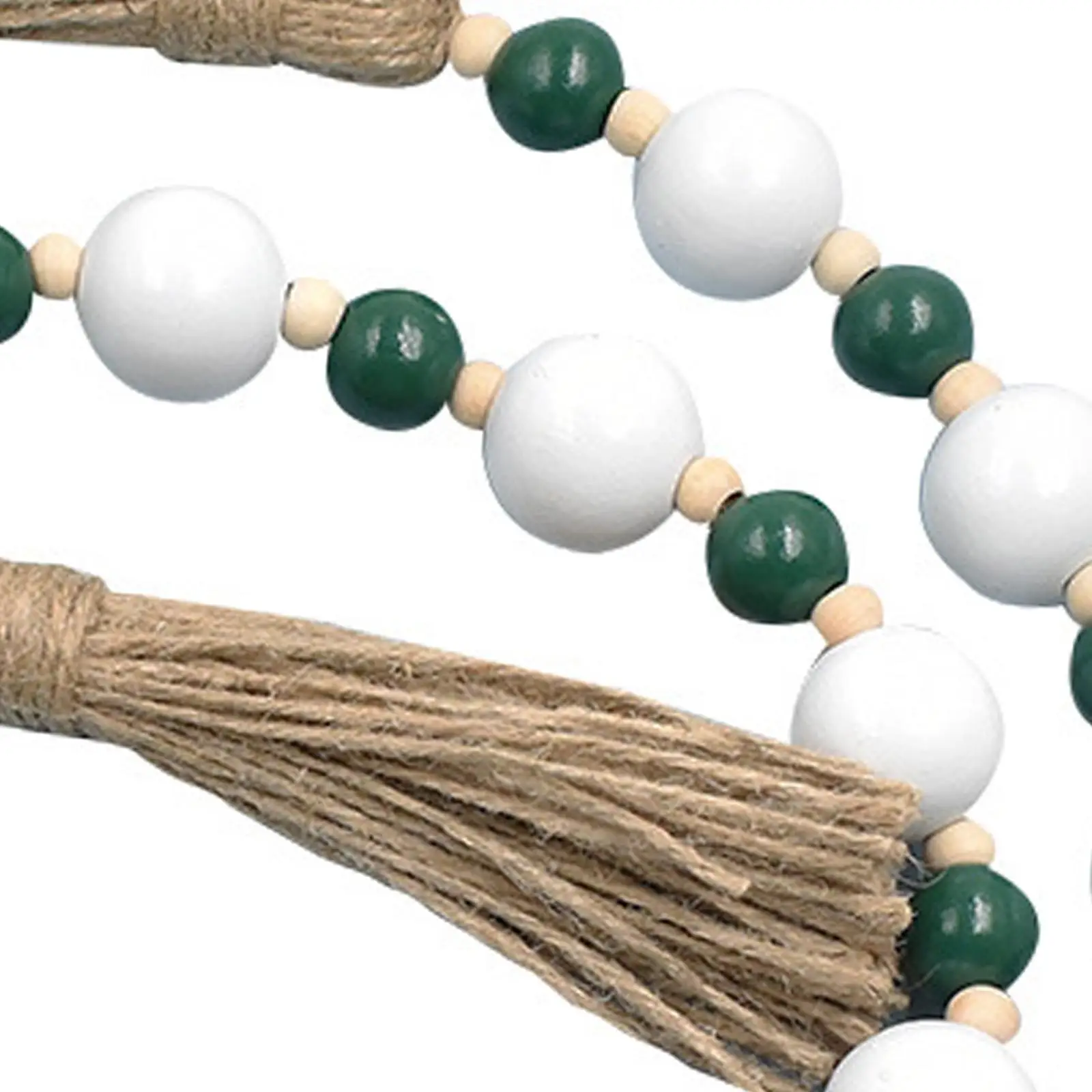 ลูกปัดไม้ Garland คริสต์มาส Garland Boho Decor แขวนผนังตกแต่งคริสต์มาสลูกปัด Garland สําหรับห้องนั่งเล่นคริสต์มาสห้องนอน