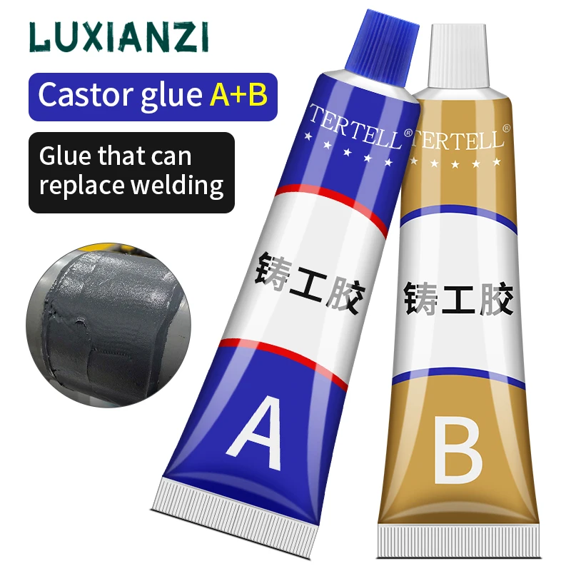 Strong Metal Casting Repair Glue Heat Resistance AB Glue Industrial Patching Agent Magic Plastic Repair Casting Adhesive