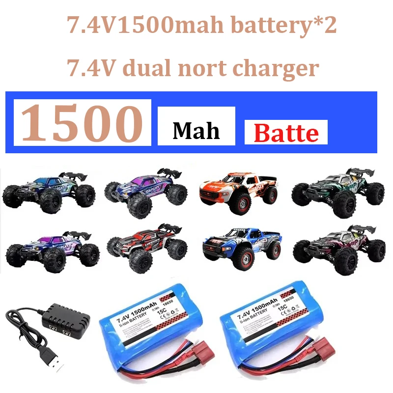 7.4V 1500mAh Lithium-ion Battery for SCY-16101-16101pro 1/16 Scale Remote Control Car Accessories