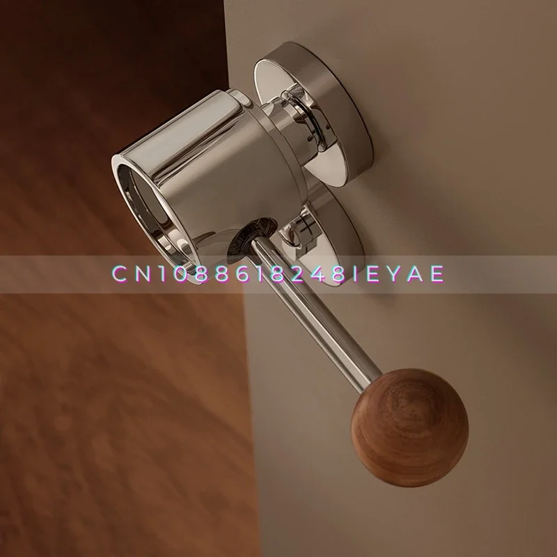 Strongly Promote Magnetic Silent Lock, Indoor Chinese Style Door Handle, Black Walnut Door Lock