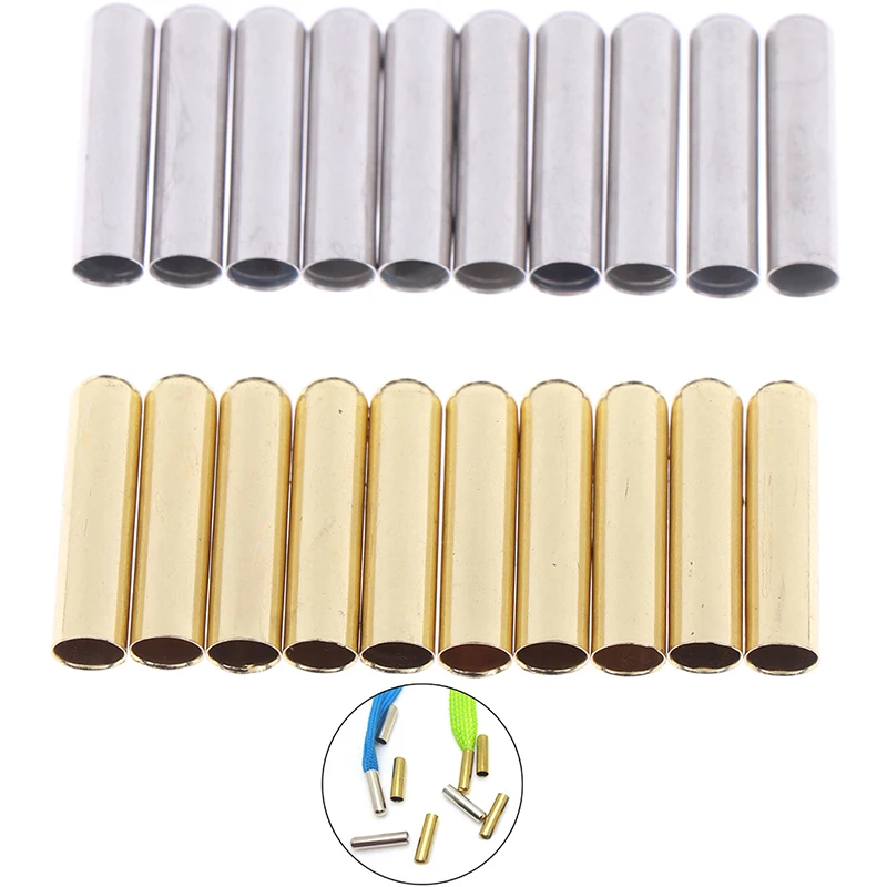 

10pcs/Set Of 4.5*18mm Seamless Metal Shoelaces Tips Head Replacement