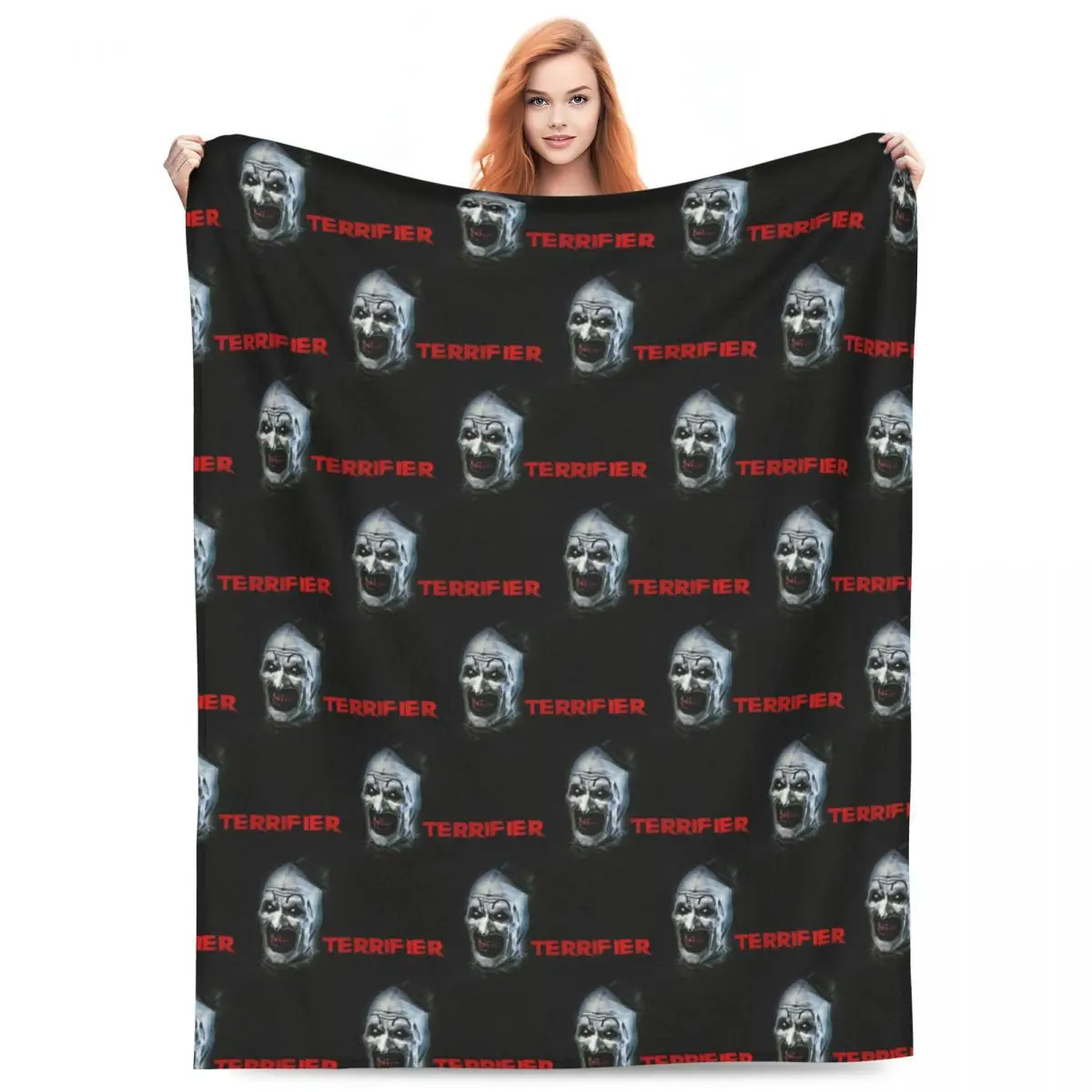 Custom T-Terrifiers Blanket 3D Printed Soft Flannel Fleece Warm Throw Blankets for Car Bedding Couch Bedspreads