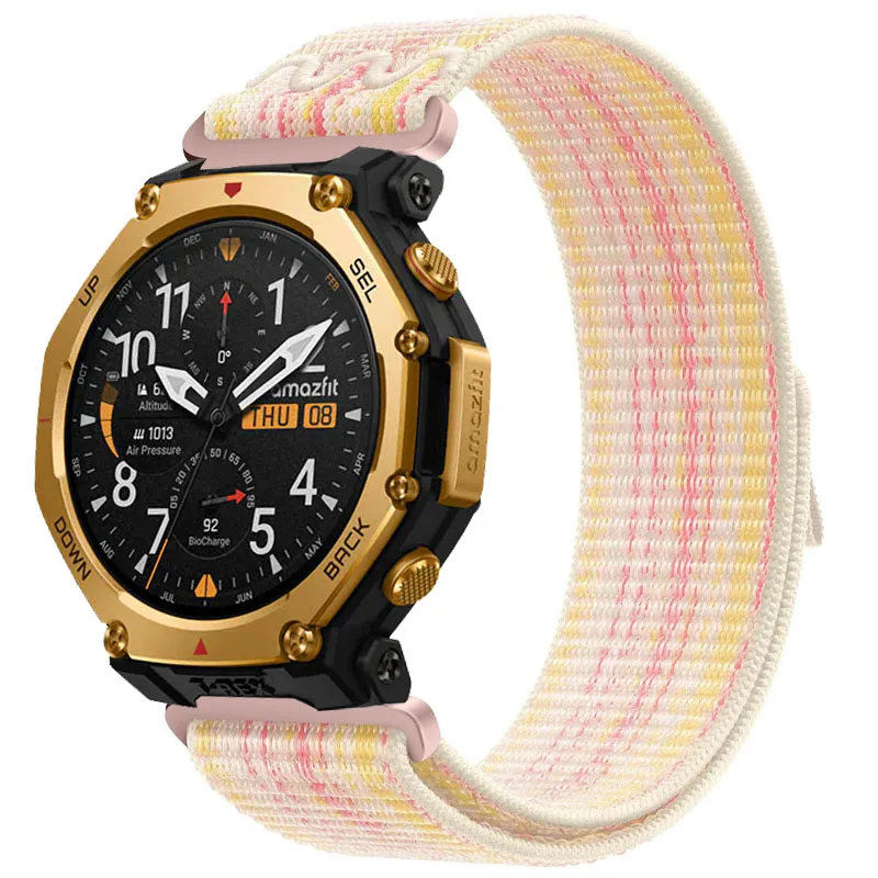 20mm 22mm Nylon Braided Strap For Amazfit T-Rex3 Pro 44/48mm Wristband For Amazfit Bip 6 Balance 2 Helio Active 2-2 Square Band view 2