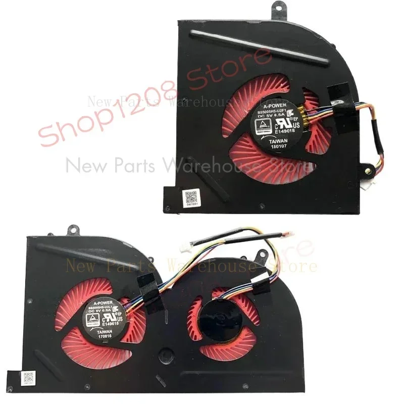 L NEW Laptop cpu cooling fan for MSI GS63VR GS63 GS73 GS73VR MS-17B1 Stealth Pro CPU BS5005HS-U2F1 GPU BS5005HS-U2L1 COOLER