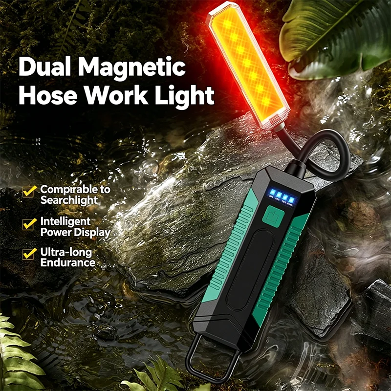

New 360° Bendable Hose Work Light Outdoor LED Camping Light Car Emergency Repair Light COB BBQ Light