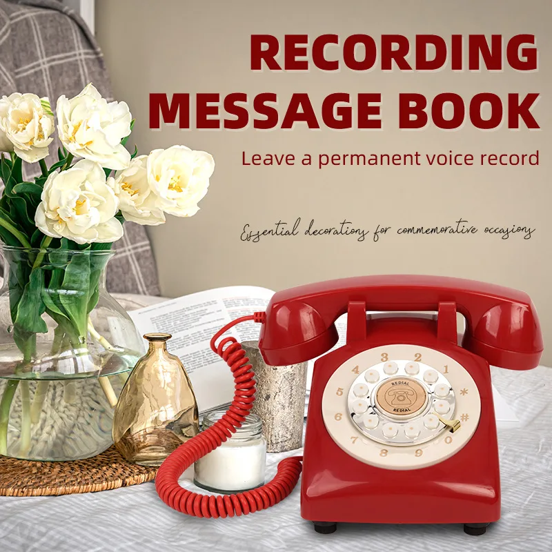 European retro wedding audio guestbook birthday party voice blessing message decoration automatic home