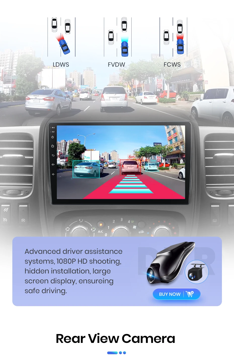 Junsun Autoradio für Renault Trafic 3 2014-2021 mit CarPlay, Android Auto, FM, RDS, DSP, BT, GPS-Navigation, SWC, HD IPS Touchscreen, Plug & Play Multimedia-Player, Freisprechfunktion, Original-Autostil-Haupteinheit – Detail 20