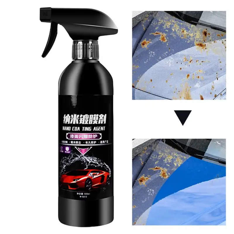 Car Wax Spray 500ml Auto Spray Wax Hydrophobic Instant Paint Protection Detailing Spray Nano Coating Car Polish For Auto