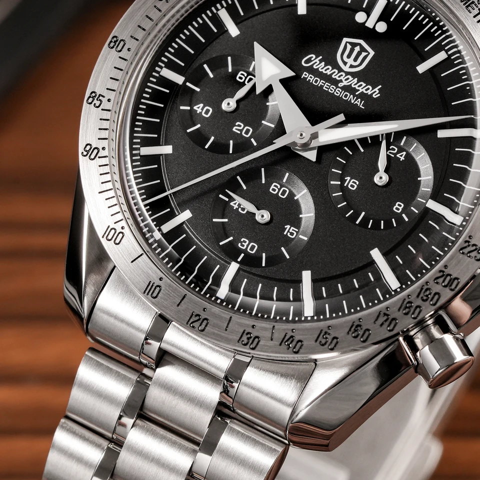 Watchdives WD1863 Mechanical Quartz Watches Black Spaces VK63