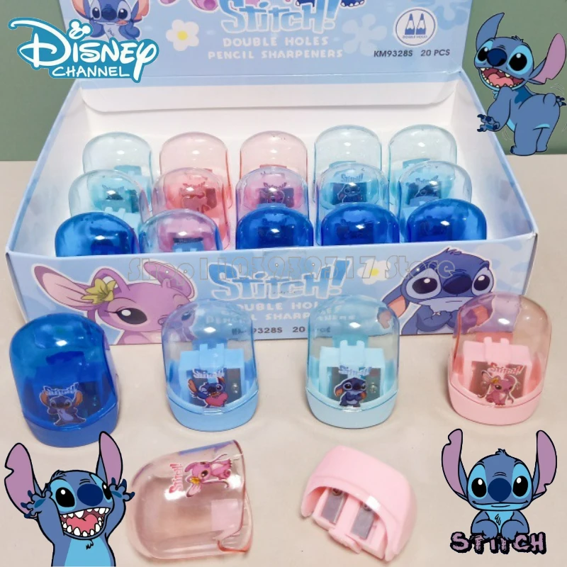 

1/3pcs Disney Stitch Pencil Sharpener Anime Figure Lilo & Stitch Print Cute Double Hole Mini Portable Stationery School Gift