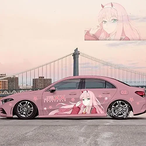 

Darling in The FranXX Zero Two Car Stickers on The Left and Right Sides, Car Vinyl Decal Sticker for Universal Anime Lovers Gift