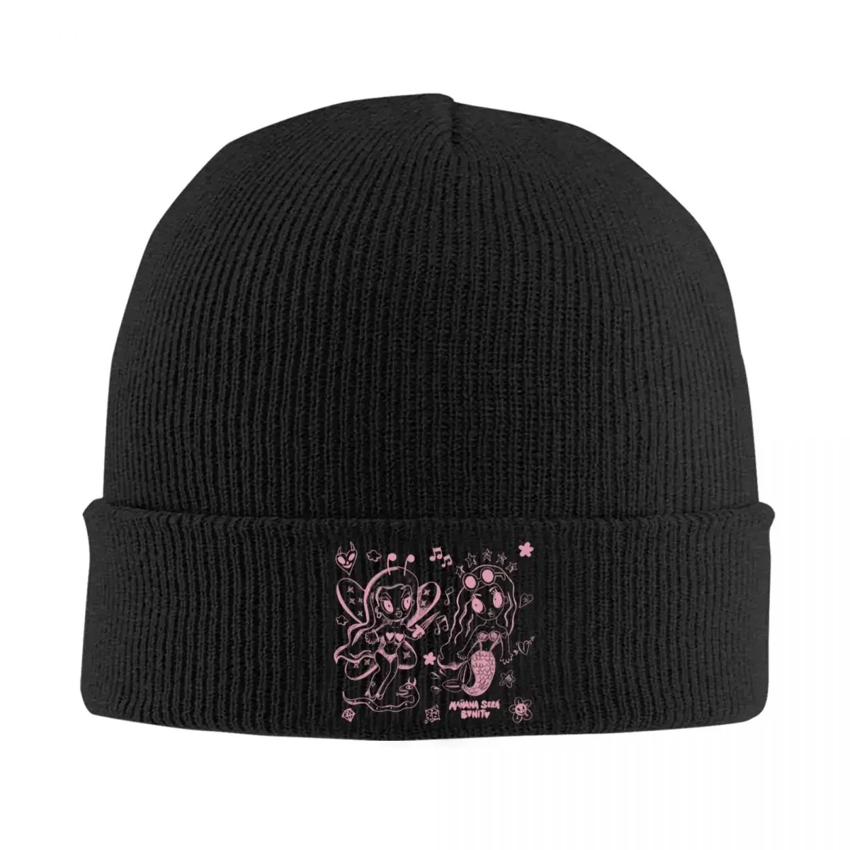 Sirena Karol G Music Pink Knitted Caps Women's Men's Skullies Beanies Autumn Winter Hat Casual Melon Cap