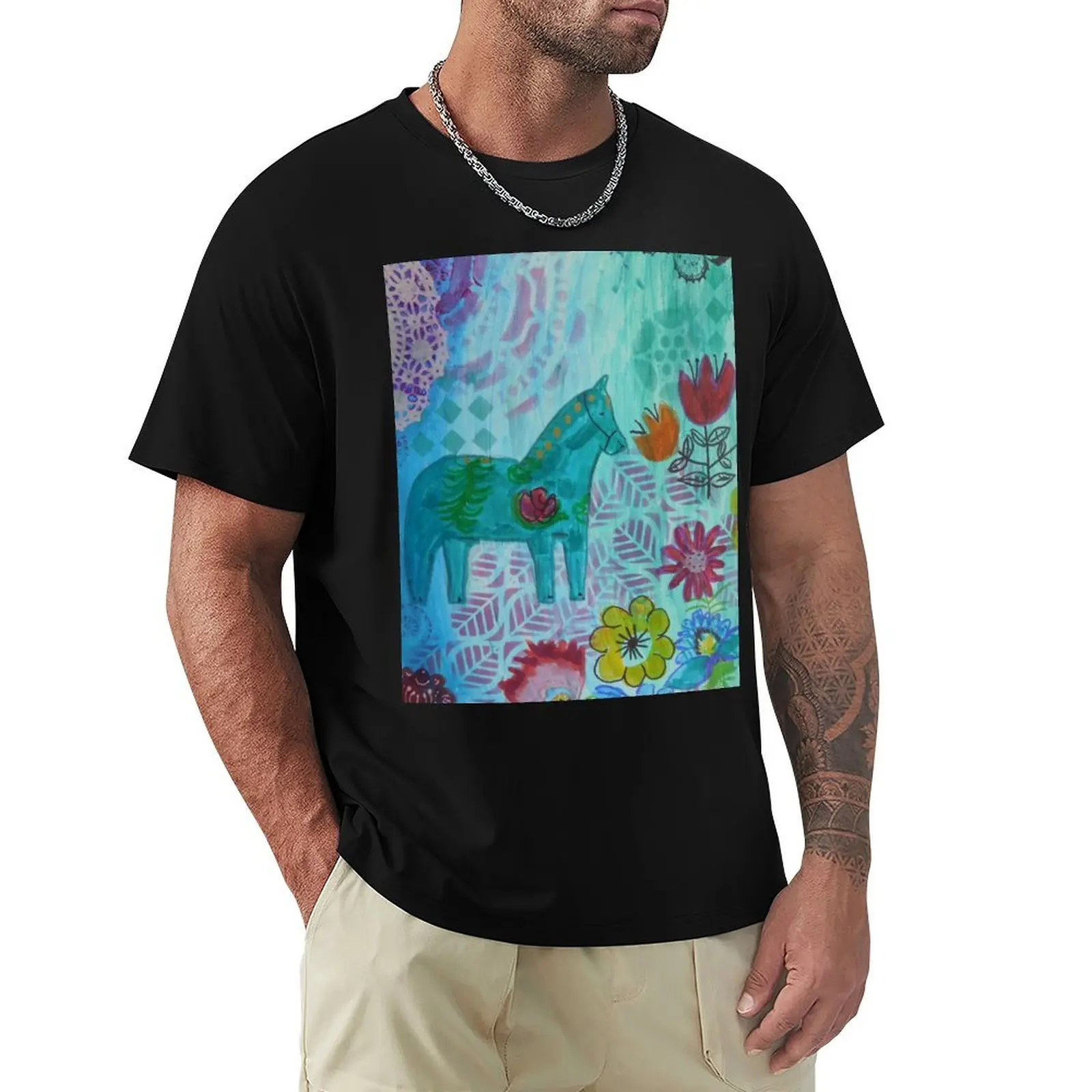 Dala horse T-Shirt t shirt custom print T-Shirt