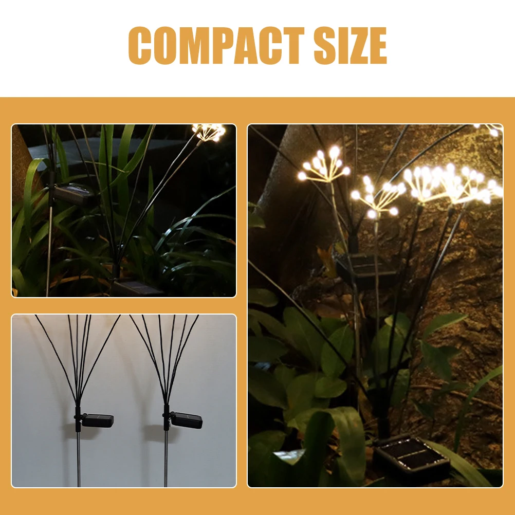 

2pcs Flower Stake 2 Garden Lights Decorative Pcs Outdoor Garden Lawn Lights Solar Headlamp Pathway Lighting Landscape Solar Yard