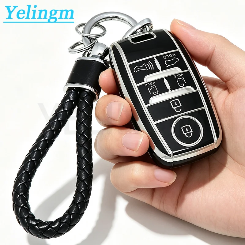 5 6 Buttons Car Remote Key Case Cover Fob For Kia New Sedona Grand Carnival Snugly Sorento L580 Kia Doule Carnival Accessories