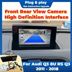 Parking Aid Camera For Audi Q3 8U RSQ3 Quattro 2011 ~ 2018 Original Screen / Plug and Play Front Rear View Backup Reverse Camera
