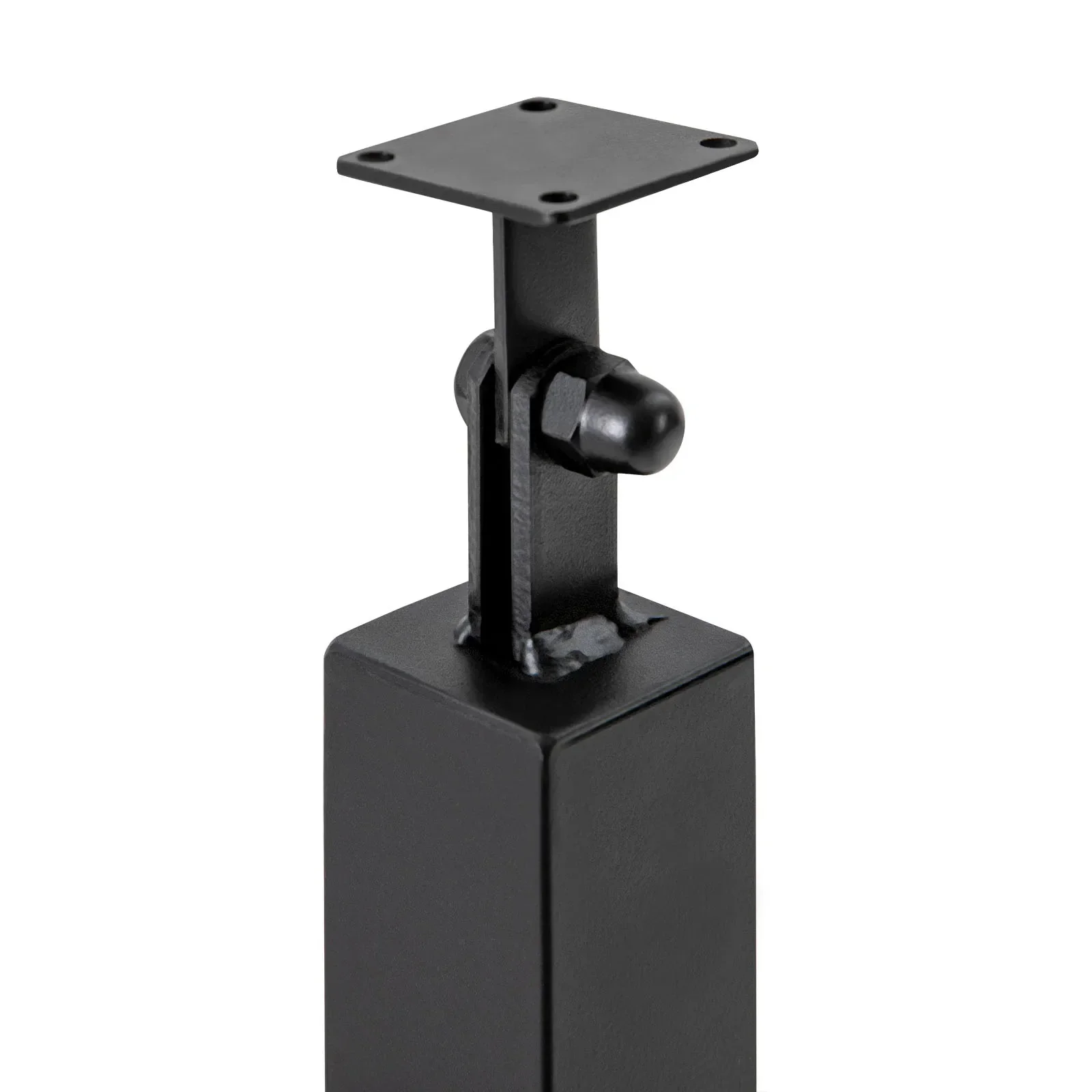 Stair Balusters Post, Banister Column for Steps, Black Square Metal Railing Spindles with Flat & Adjustable 270° Angle Bracket