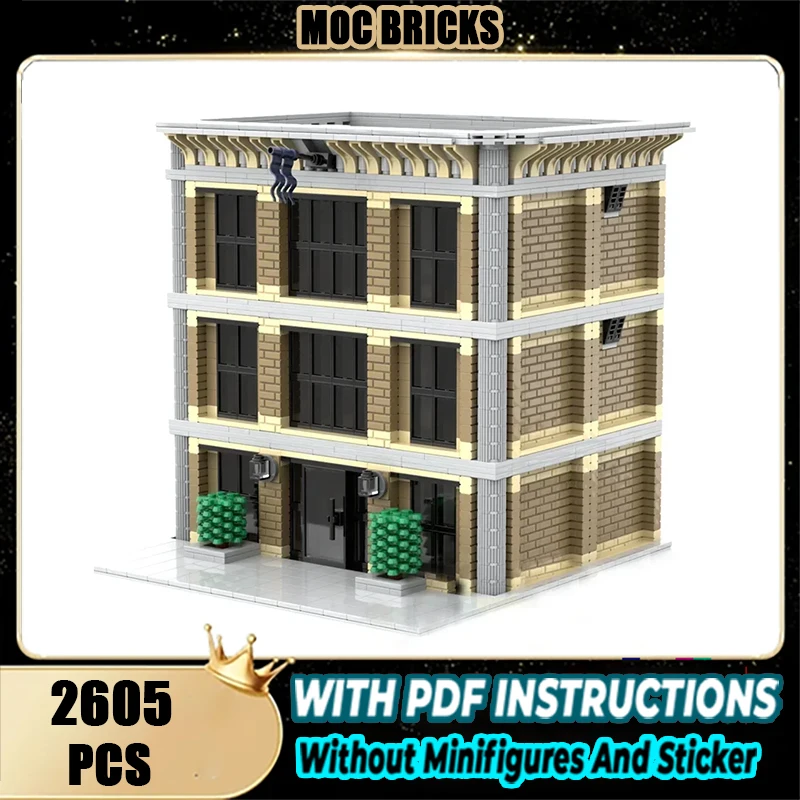 

Street View Model Moc Building Blocks Modular The Old Bank Model Technology Modular Brick DIY Assembly Construction Toy Gifts