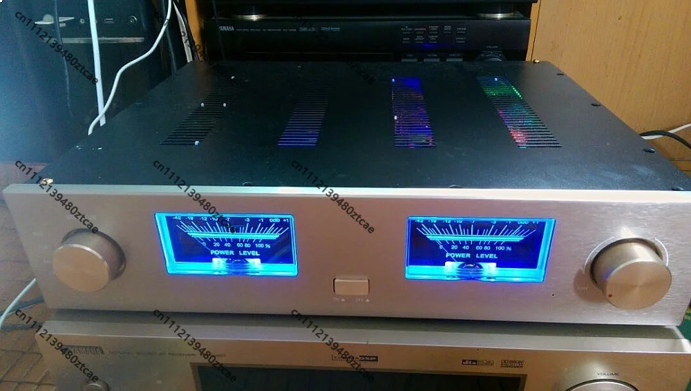 NEW AV Meter AMP Case Enclosure Box Gold Panel Amplifier Chassis Iron Aluminum