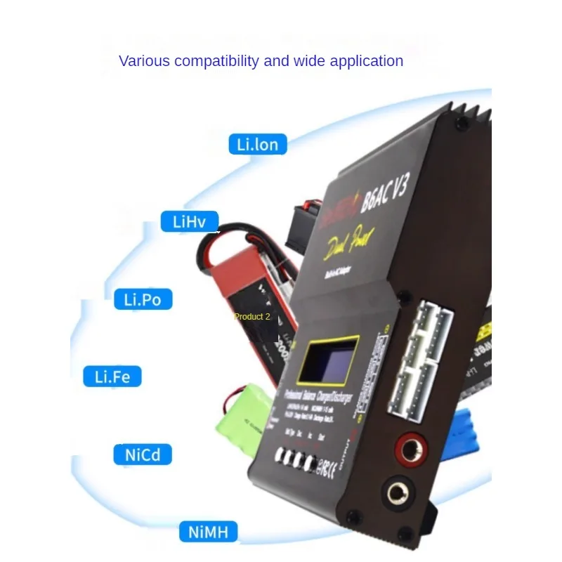 Professional B6ACV3 Upgraded Balance Charger for RC Drones and Planes with 80W Power and Internal Resistance Measurement