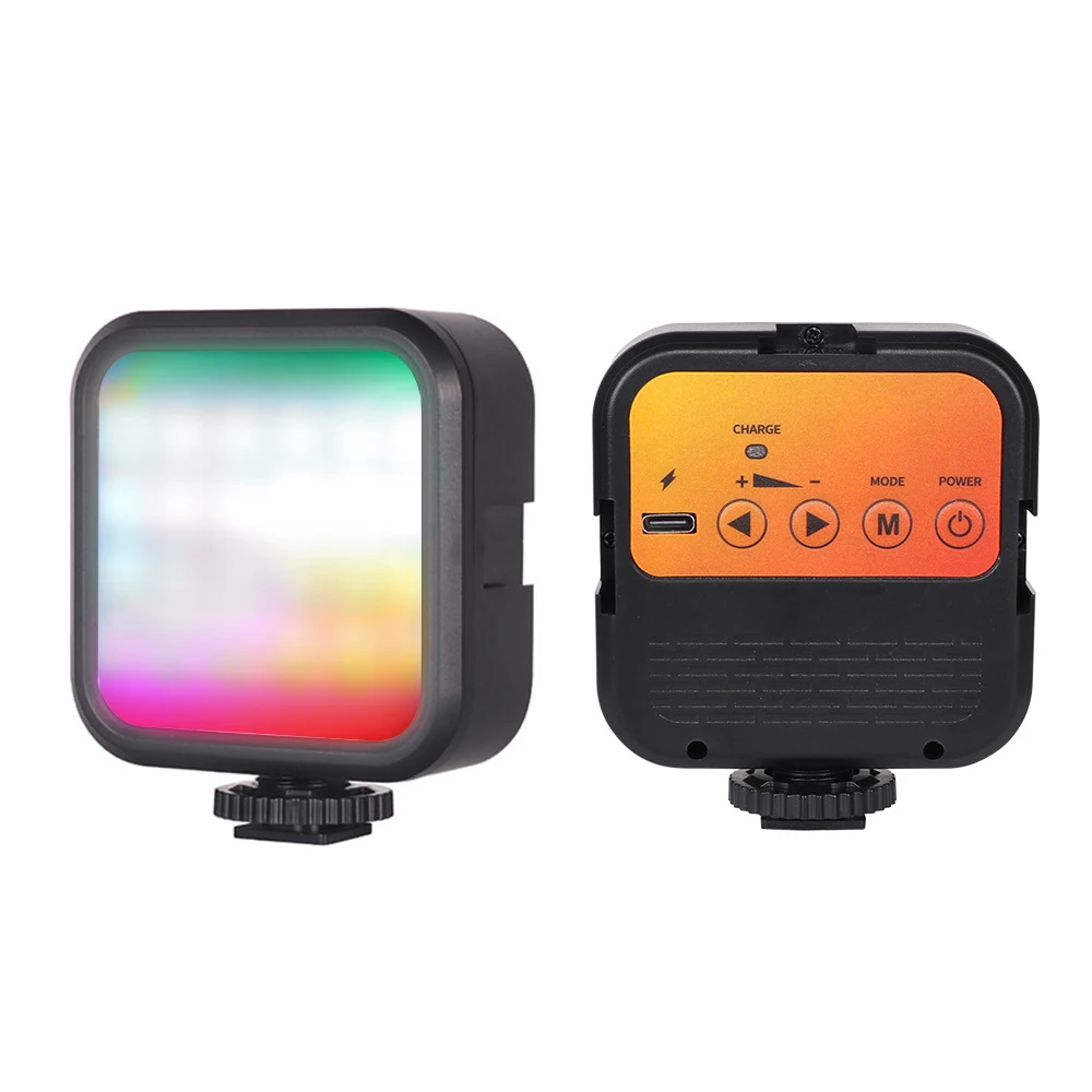 جيب RGB فيديو أضواء صغيرة LED ضوء الكاميرا 1200mAh قابلة للشحن LED لوحة مصباح صور فيديو الإضاءة ل يوتيوب Tiktok