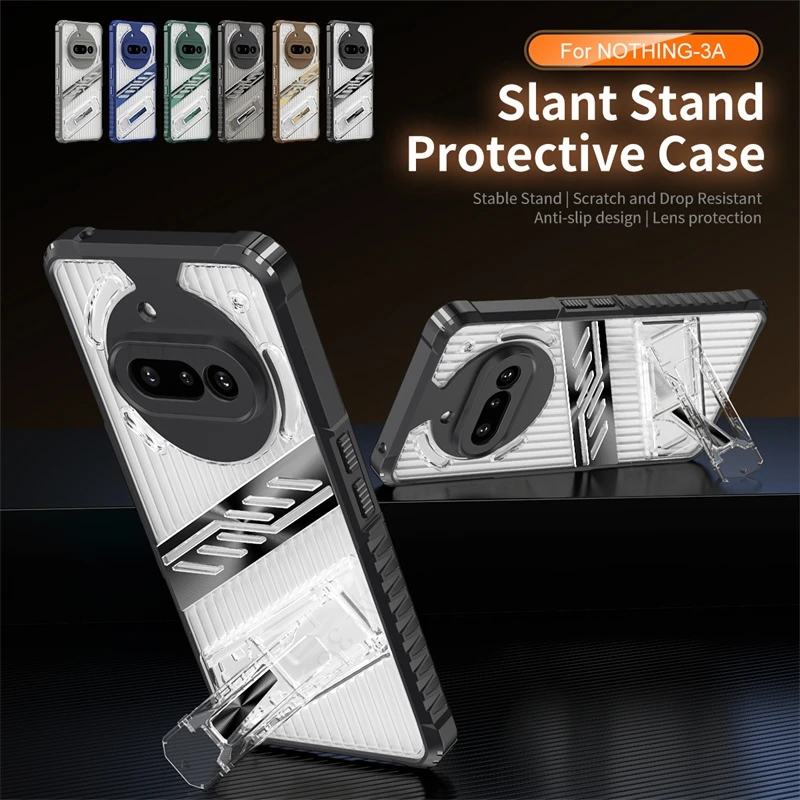 

Invisible Bracket Kickstand Case For Nothing Phone 3a Pro Heavy Duty Protection Cover For Nothing Phone 3A 2 a Pro TPU PC Cover