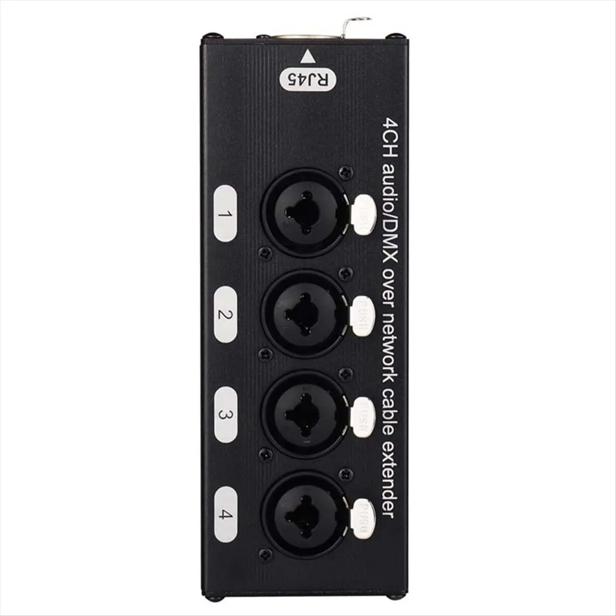 L77A 4-Channel Audio/ over Network Cable Extender 3-Pin XLR Audio and DMX512 Network Signal Extender Female