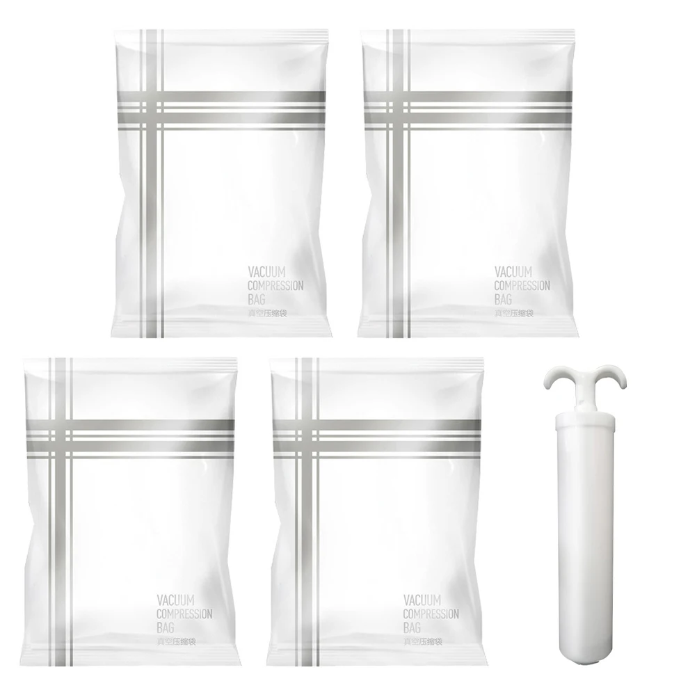 

Vacuum Storage Bags White Space Saver Compressed PE PA Material Waterproof Sealer Bedding Pouch Travel Home Use