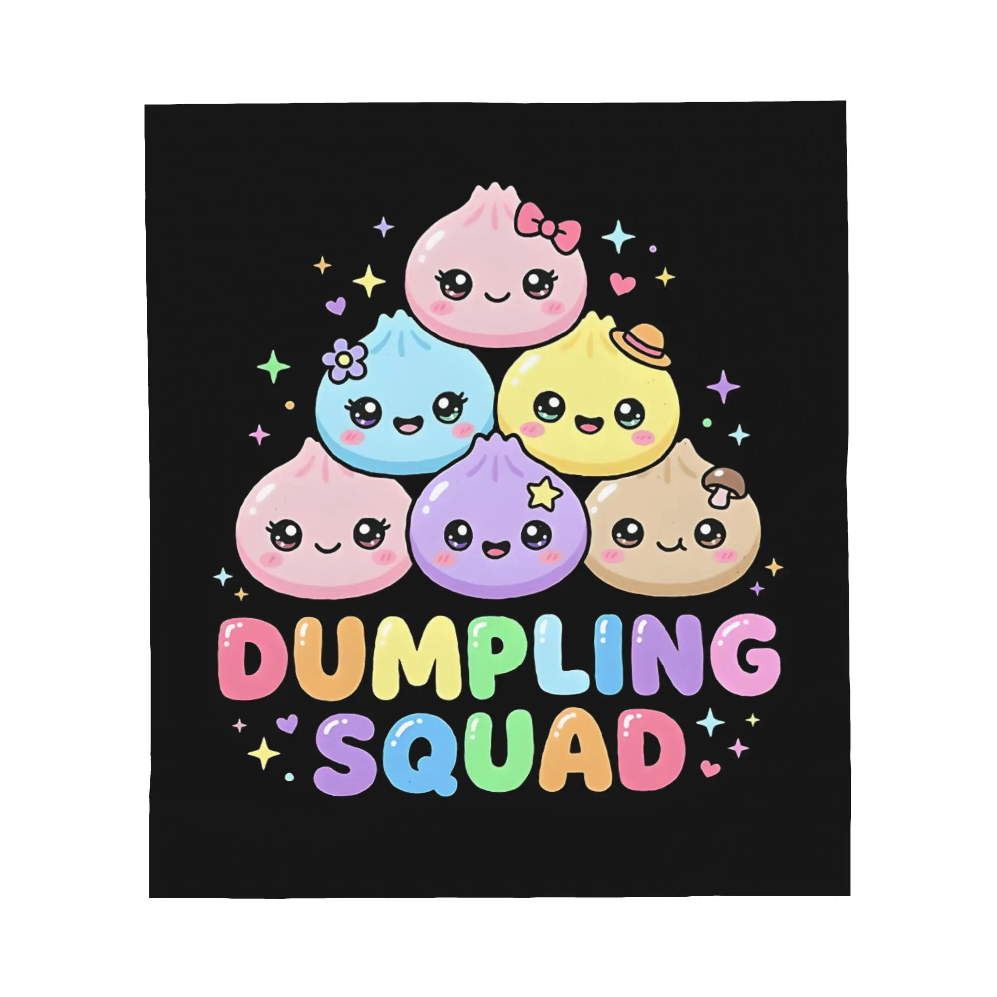 1PC Dumpling Squad Cute Kawaii Blanket Throw Blanket Novelty Warm Blanket All Season Gift