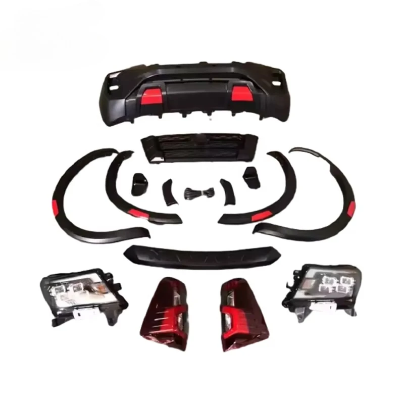 

New Style Off-Road Parts Front Car Bumpers ABS Grille Black Body Kits for Navara Np300 2015 Upgrade to Np300 2021custom