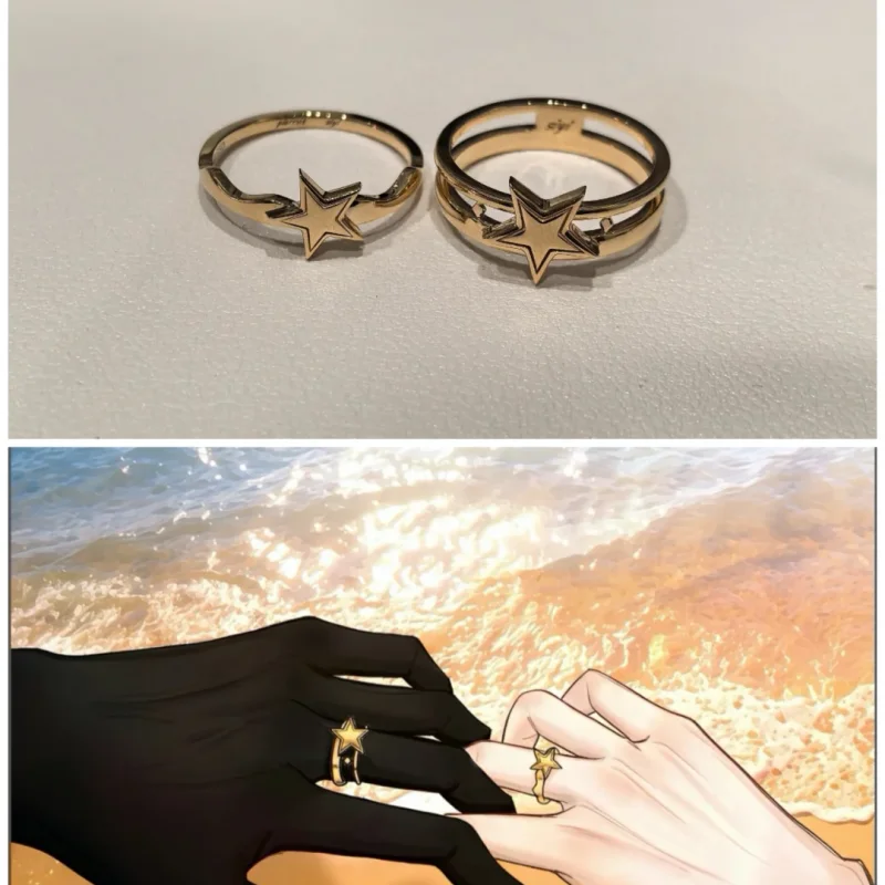 Anillo de cosplay de Anime The Freak Circus, anillos de payaso Harlequin para pareja, accesorios de joyería de moda, regalo de cumpleaños