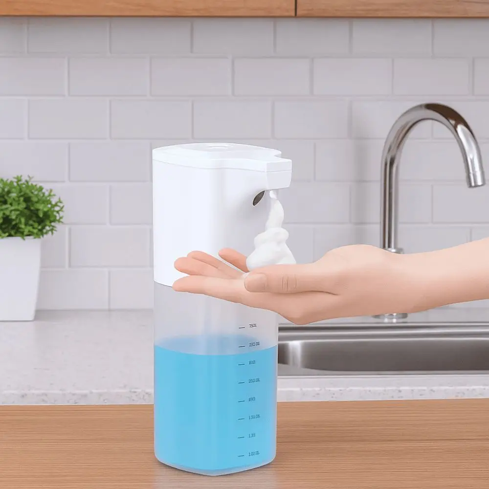 

Infrared Sensor Automatic Soap Dispenser 550ml Capacity Foaming Dispenser Smart Foam Dispenser USB Charging Contactless Design