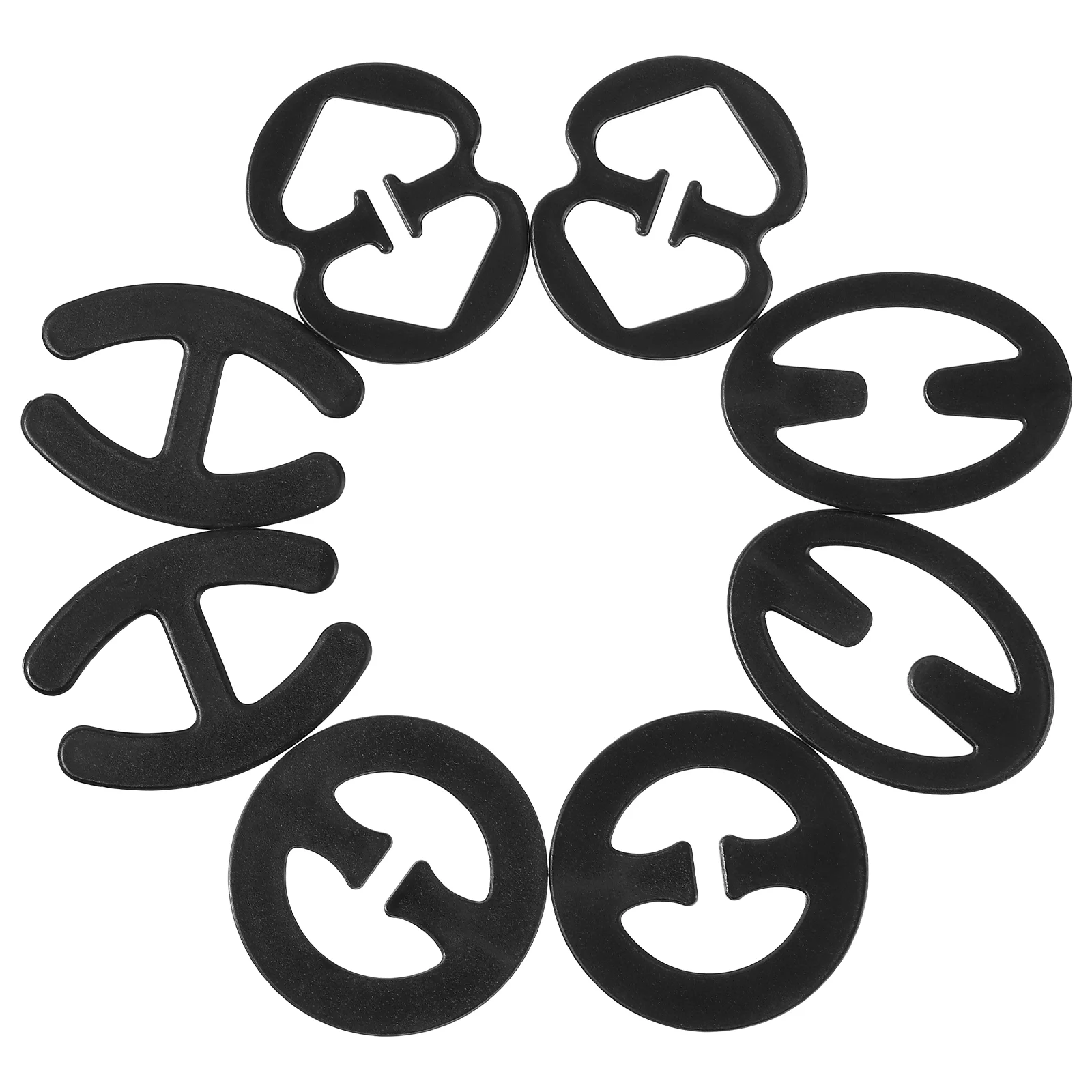 

SUPVOX 8pcs Bra Strap Clips Bra Straps Holder Bra Strap Converter Concealers Racerback Back Clip (Black)