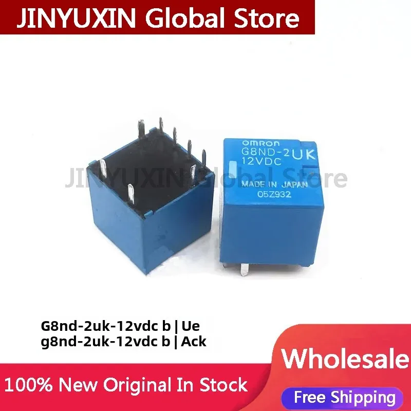 2Pcs G8ND-2UK 12VDC G8ND-2UK-12VDC Blue G8ND-2UK-12VDC G8ND Black DIP-8  Relay In Stock Wholesale