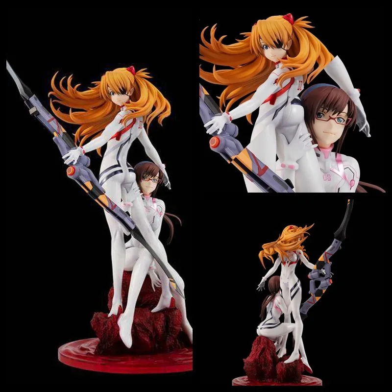 

23cm Anime EVA Asuka Ayanami Rei Two person standing posture Action Figure PVC Model Toys Desk Decor Collectible Gifts