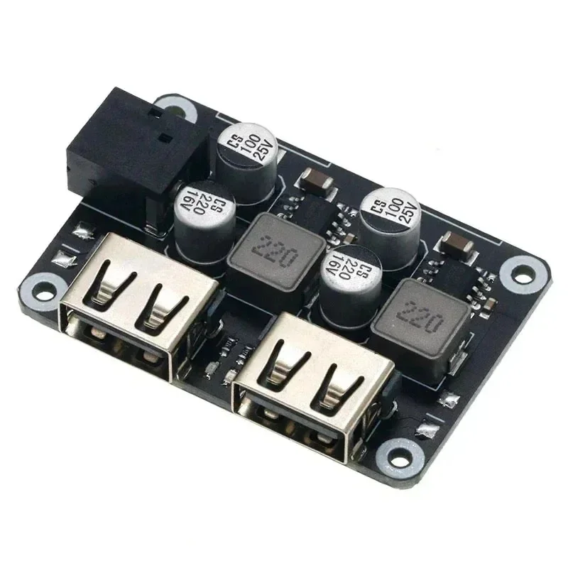 Dual USB fast charging and voltage reduction module 6-30V12v24V to QC3.0 FCP for car phone charging