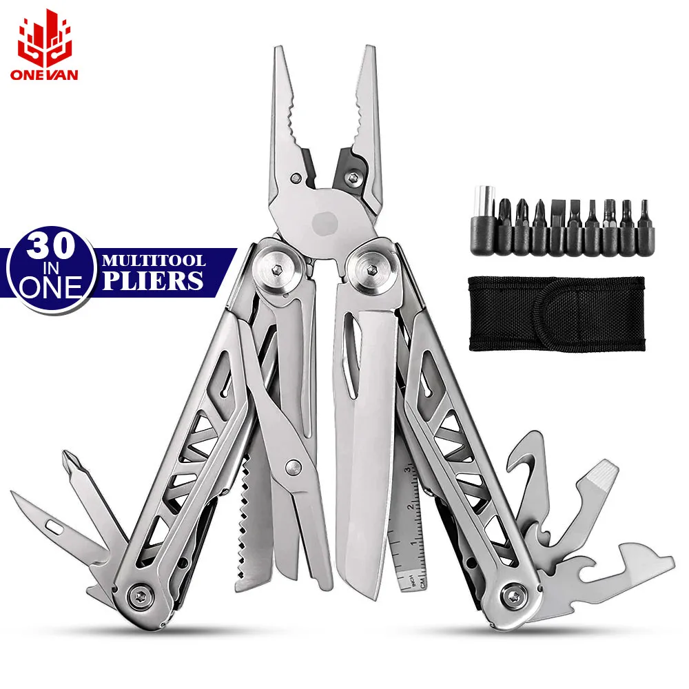 30 IN 1 Multitool Plier Cable Wire Cutter Folding Plier Outdoor Camping Multitool Pocket Mini Portable Folding Pliers