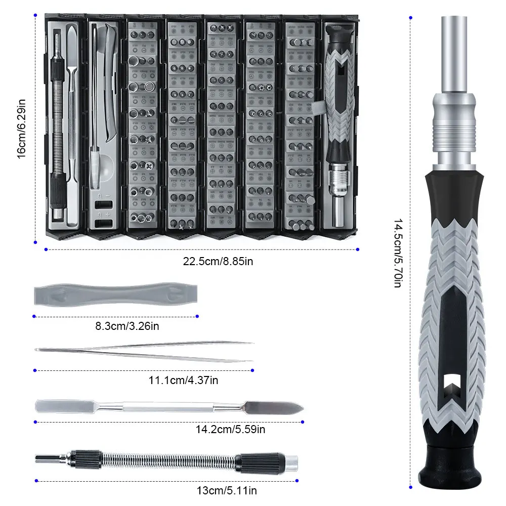 Precision Screwdriver Kit 120pcs CRV Strong Magnetic Bits Screw Driver para Repair Phone Watch Computer Screwdriver Service Tools