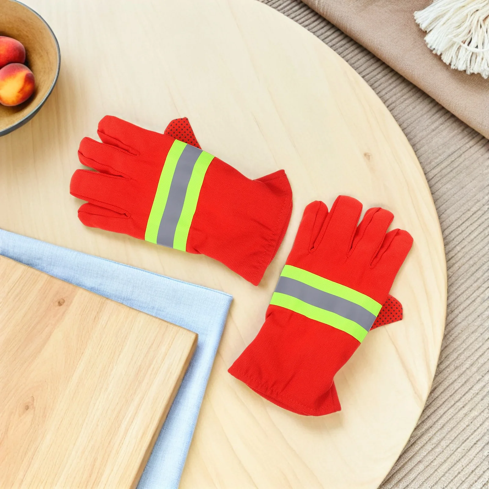 

Fire Gloves Heat Resistant Flame - Retardant Extraction Firefighting Firefighter Extrication Rescue for Men Temp