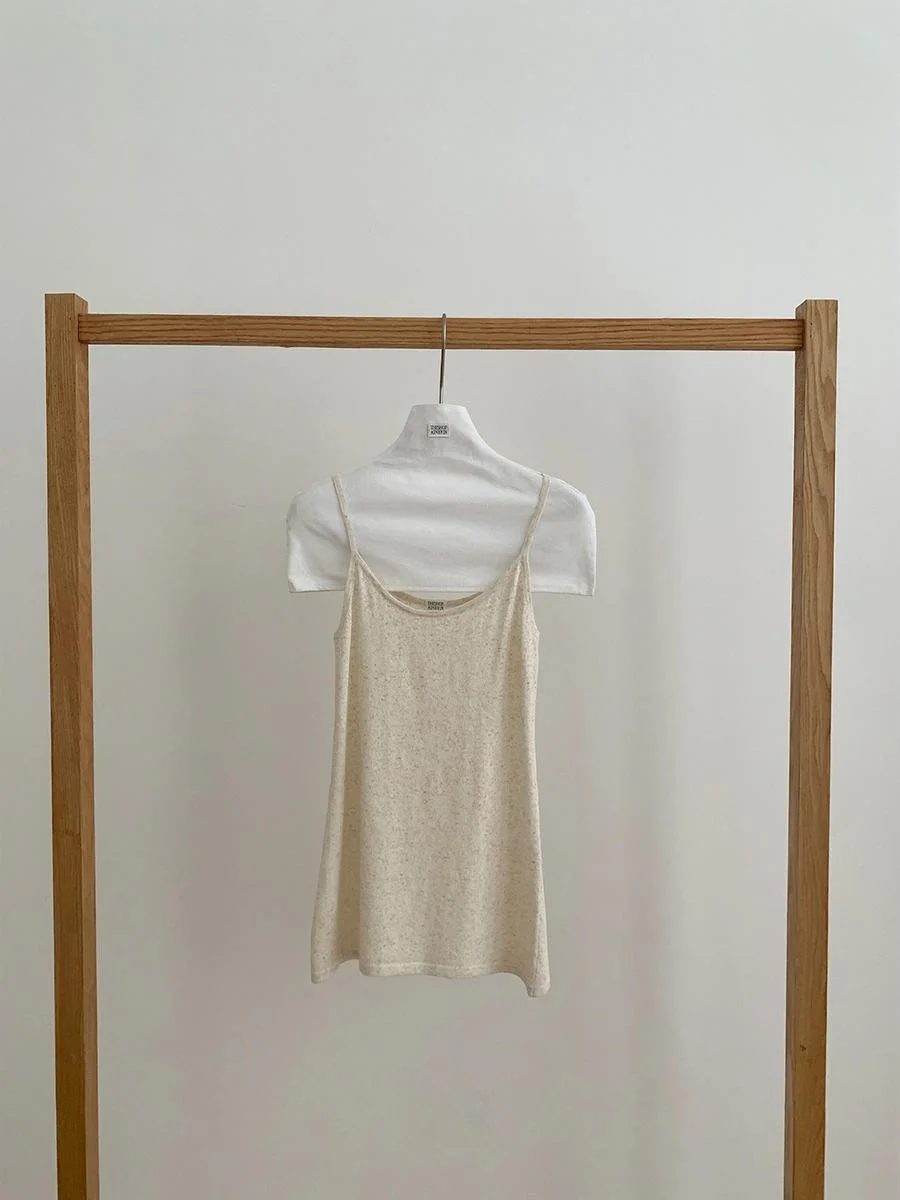 Inbn ニットミッドレングススウェットベストアウターウェア韓国 Sle 秋痩身タンクトップ女性のファイオン夏服