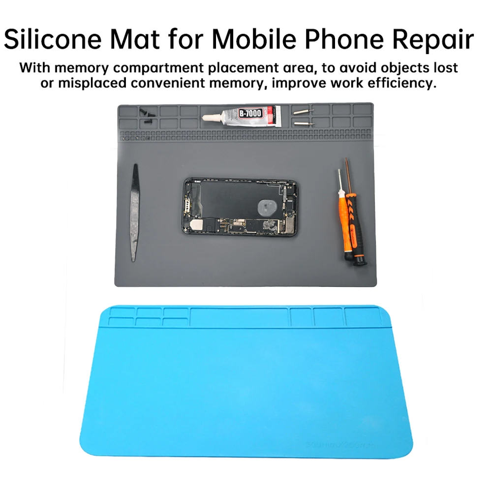 Imagem -02 - Esteiras de Tabela de Silicone Resistentes ao Calor Esteira de Isolamento Térmico para o Reparo do Computador do Ferro de Solda