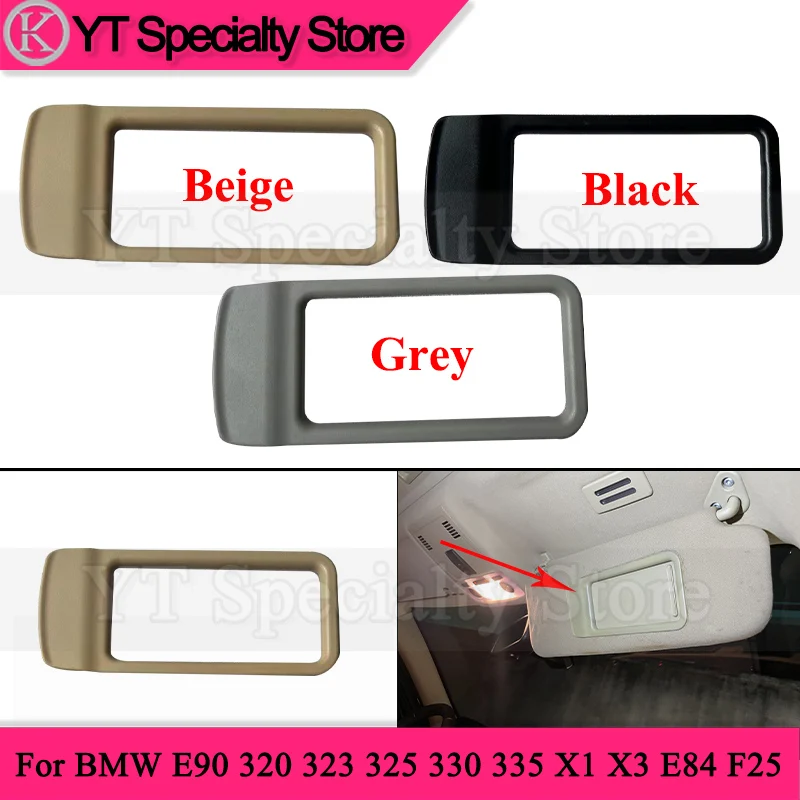 Kamshing Car Inside Sun Visor Mirror Cover Frame For BMW E90 320 323 325 330 335 X1 X3 E84 F25 Sunvisor Frame