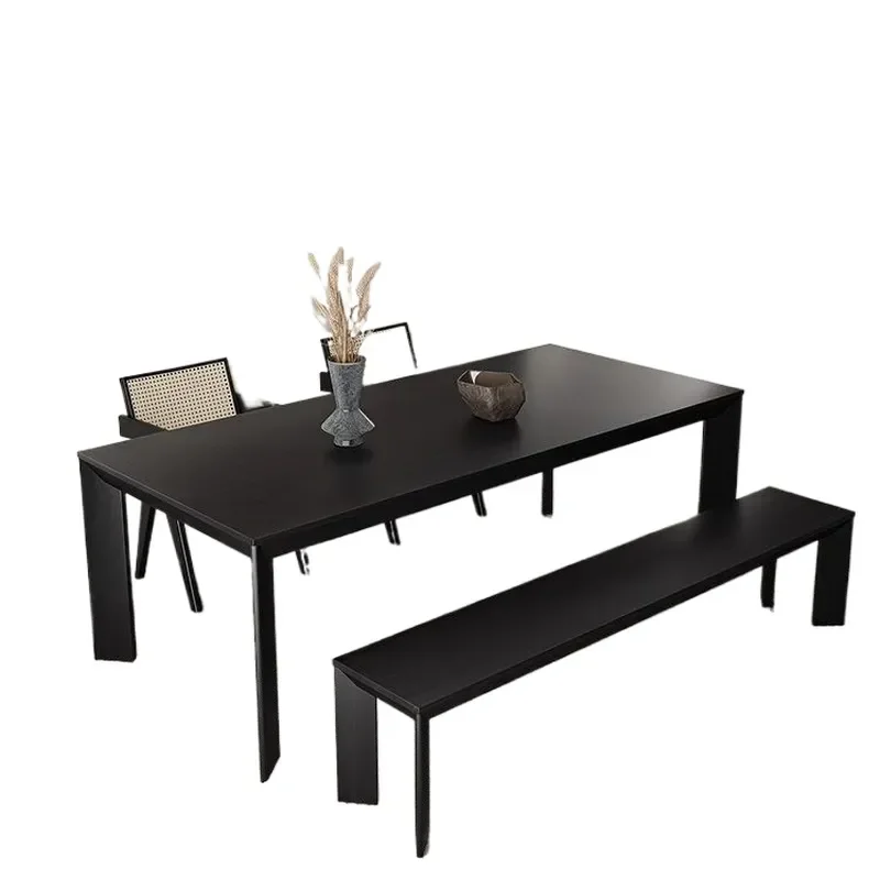 Light Luxury Solid Wood Dining Table and Chairs Set Integrated Designer Workbench Negotiation Table for Homestay Restaurant