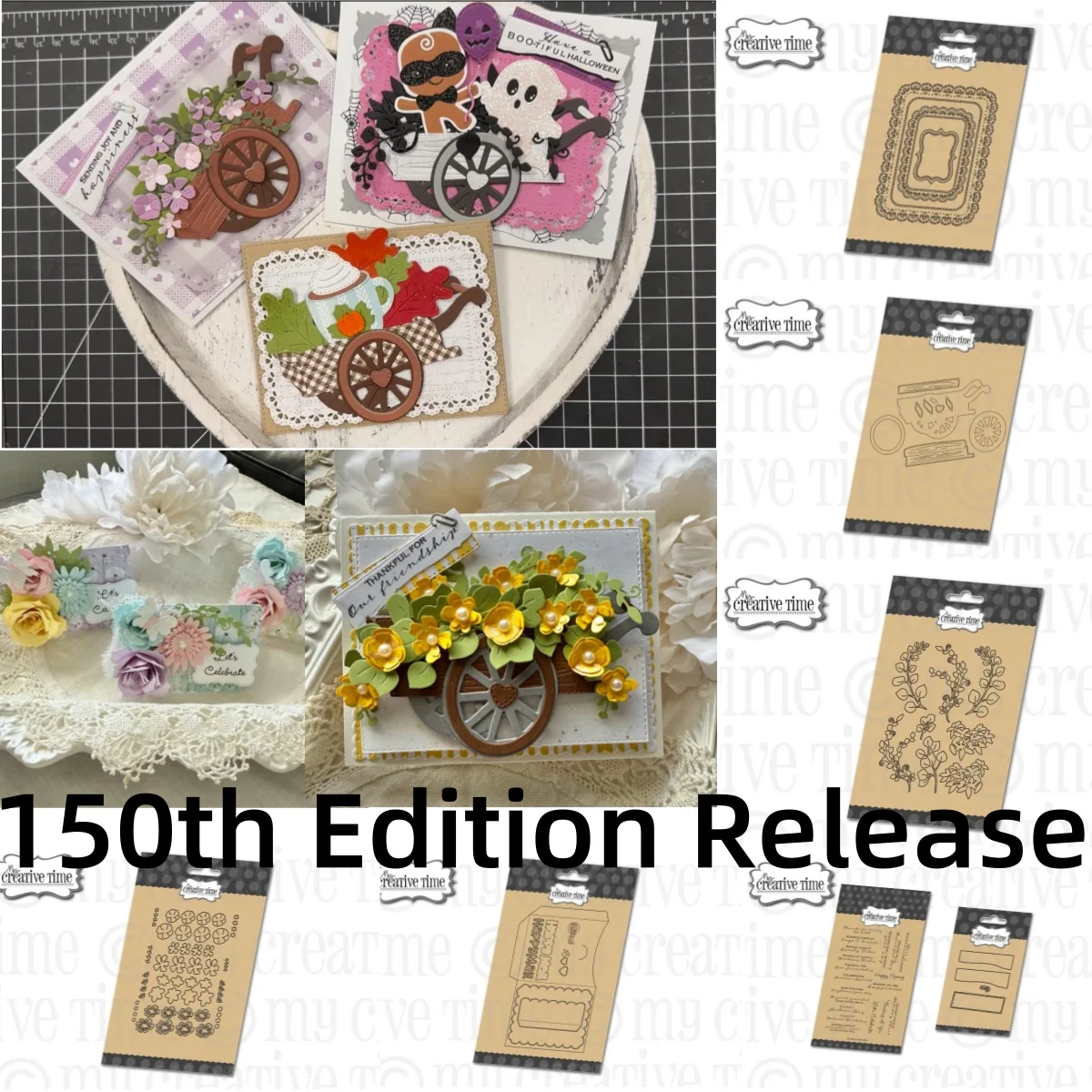 

Flower Leaf Wagon Rectangle Doily Die Bundle Metal Cutting Dies Clear Stamps for DIY Decorating Scrapbook Paper Card Craft 2025