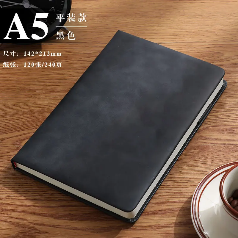 سميكة تقليد الجلود مشبك المفكرة اجتماع دقائق دفتر الأعمال مكتب بو الجلود دفتر اجتماعات الأعمال #2