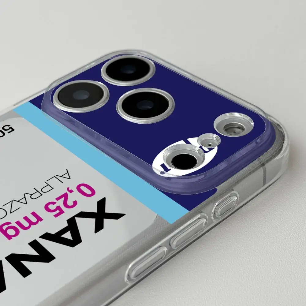 Xanax Propofol البرد حبة جراب هاتف آيفون 17 16 15 14 13 12 برو ماكس زائد لامعة HD غرامة حفرة غطاء شفاف #4