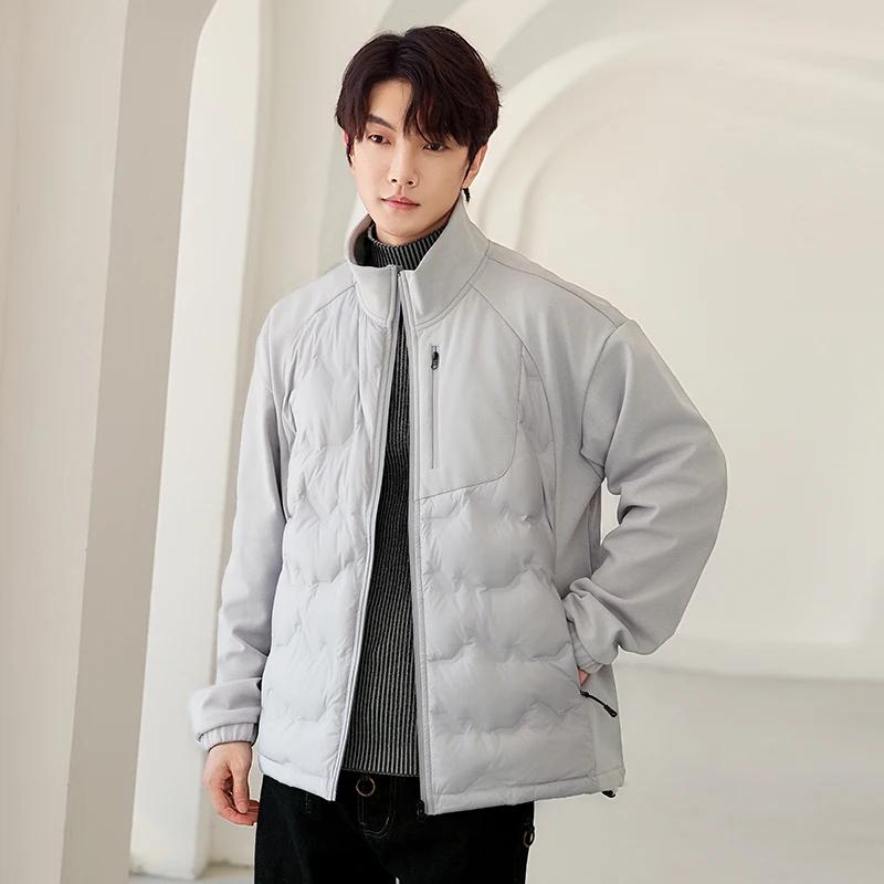 

Men's Casual Lightweight Warm Stand Collar down Jaet Winter 2025 Faionable Simple Sle Polyester Fiber Du down Vest