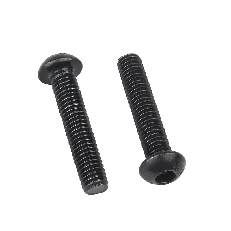 5 ~ 50 pz M2 M2.5 M3 M4 M5 M6 M8 Nero Grado 10.9 Acciaio ISO7380 Esagonale Esagono Incassato Testa Pulsante Fungo Allen Bullone Vite