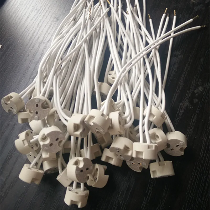 5pcs MR16/MR11/gu5.3/g4//gu10 wire cable base socket lamp holder socket base adapter Wire Connector for spotlights