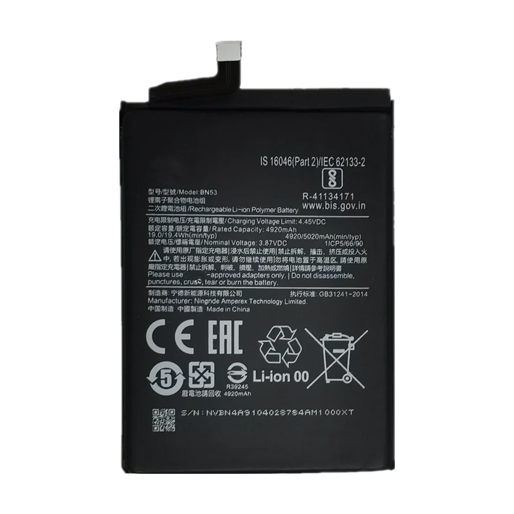 5020mAh BN53 Battery For Xiaomi Redmi Note 10 pro 10Pro Max / Redmi Note 9 Pro 9Pro Max Phone Bateria Batteries + Free Tools